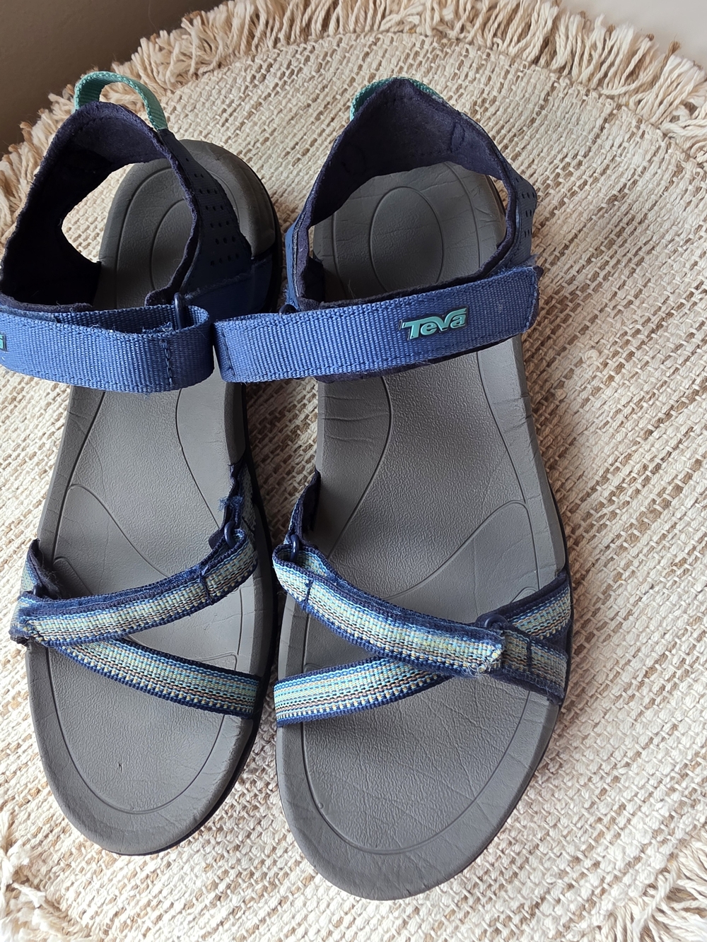 Teva Women Size 9 Verra Antiguous Dark Blue Strap Sport Sandals - Picture 5 of 7